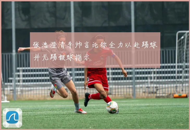 张浩澄清李帅言论称全力以赴踢球并无踢假球指示